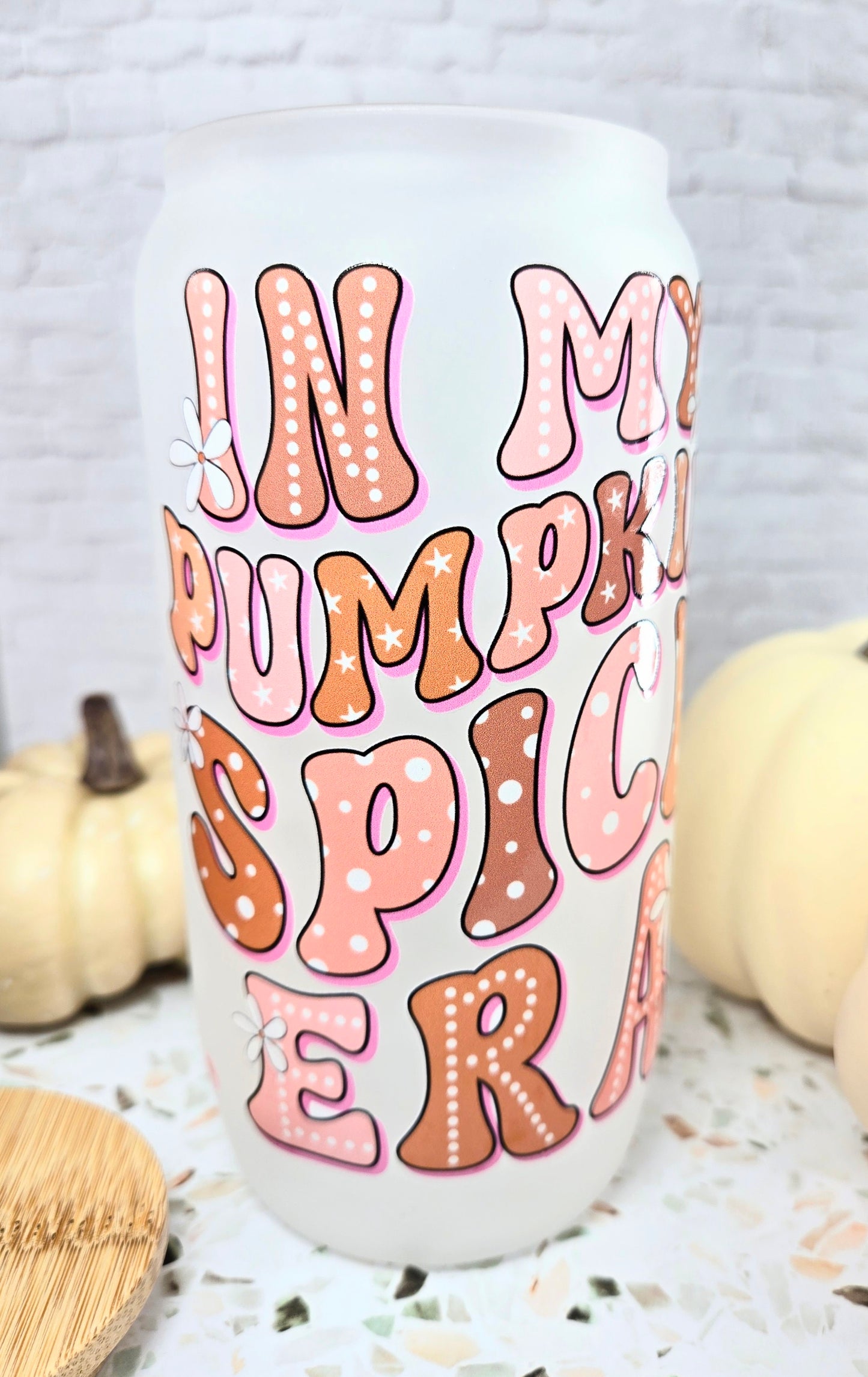 In My Pumpkin Spice Era Glass Cup
