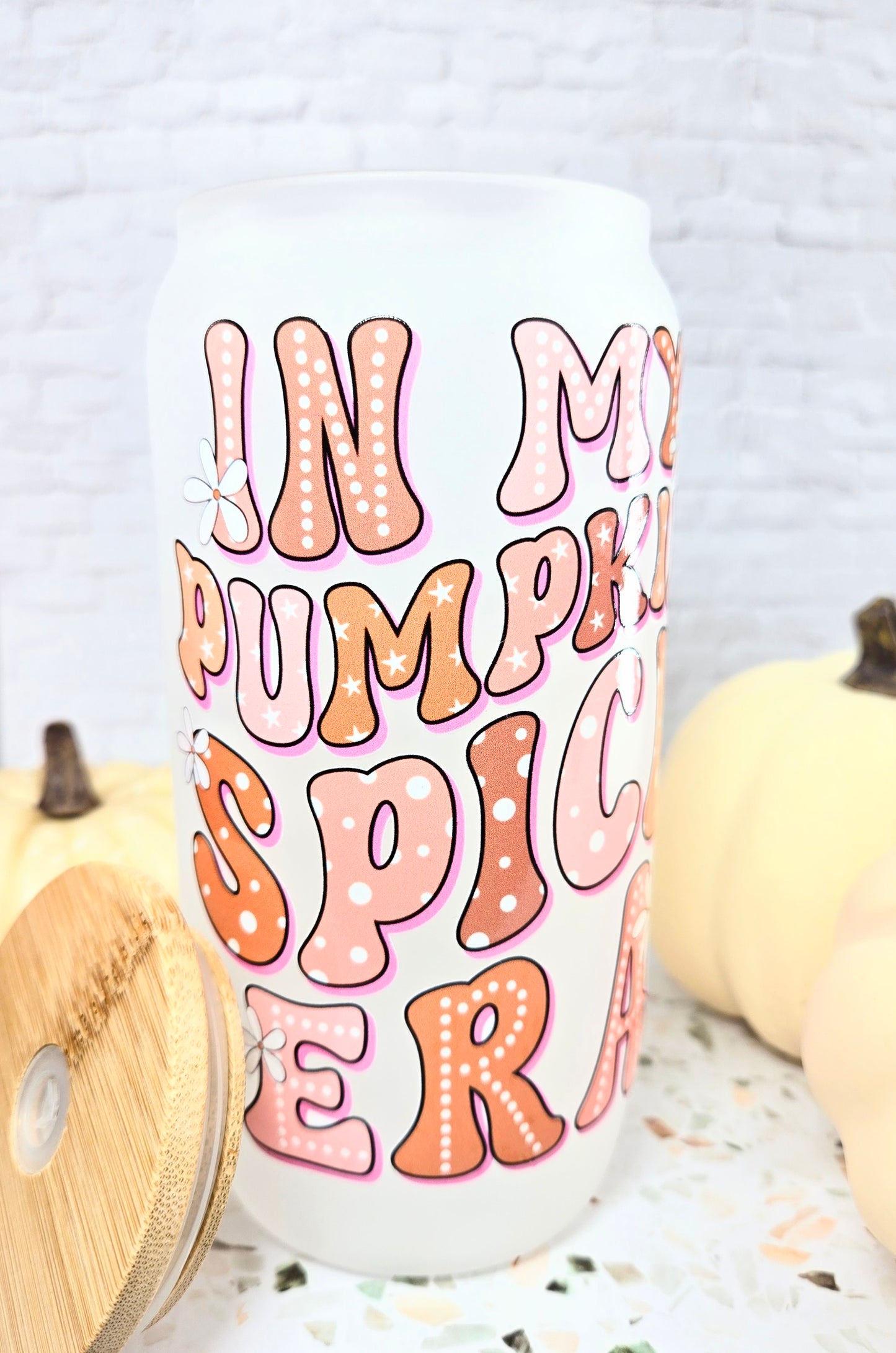 In My Pumpkin Spice Era Glass Cup