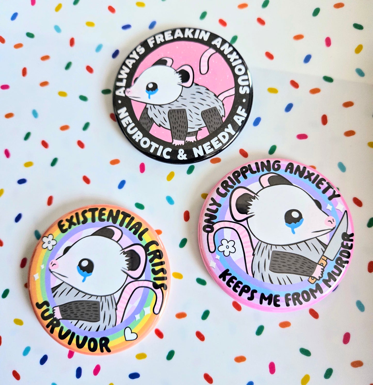Always Anxious Possum Magnet Set