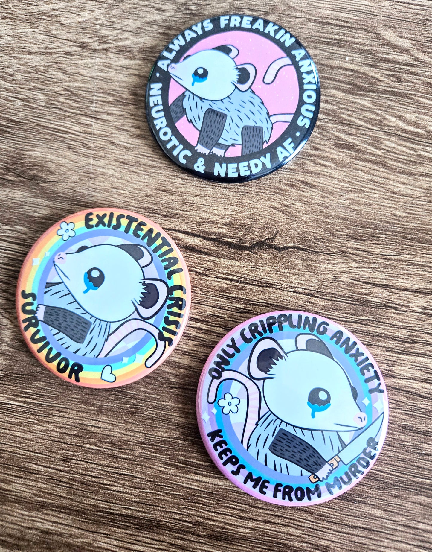 Always Anxious Possum Magnet Set