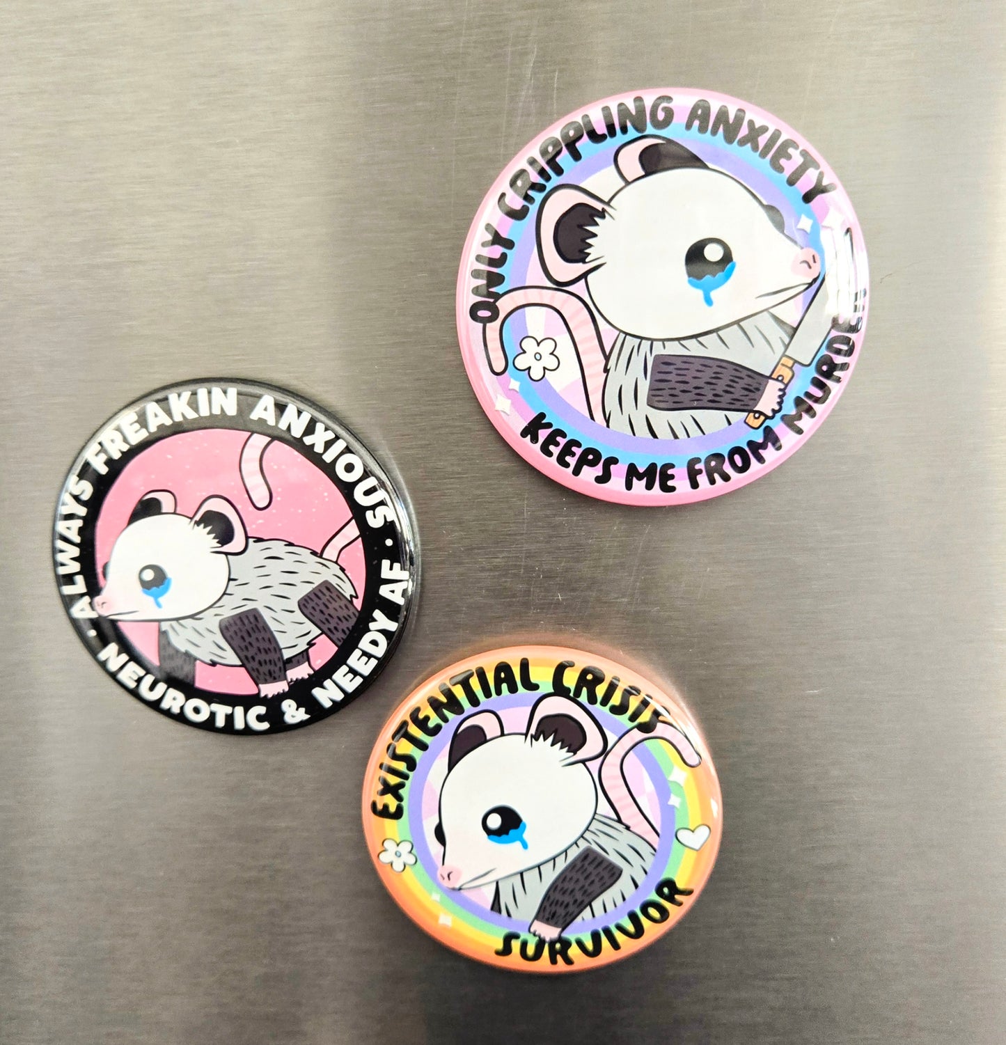 Always Anxious Possum Magnet Set