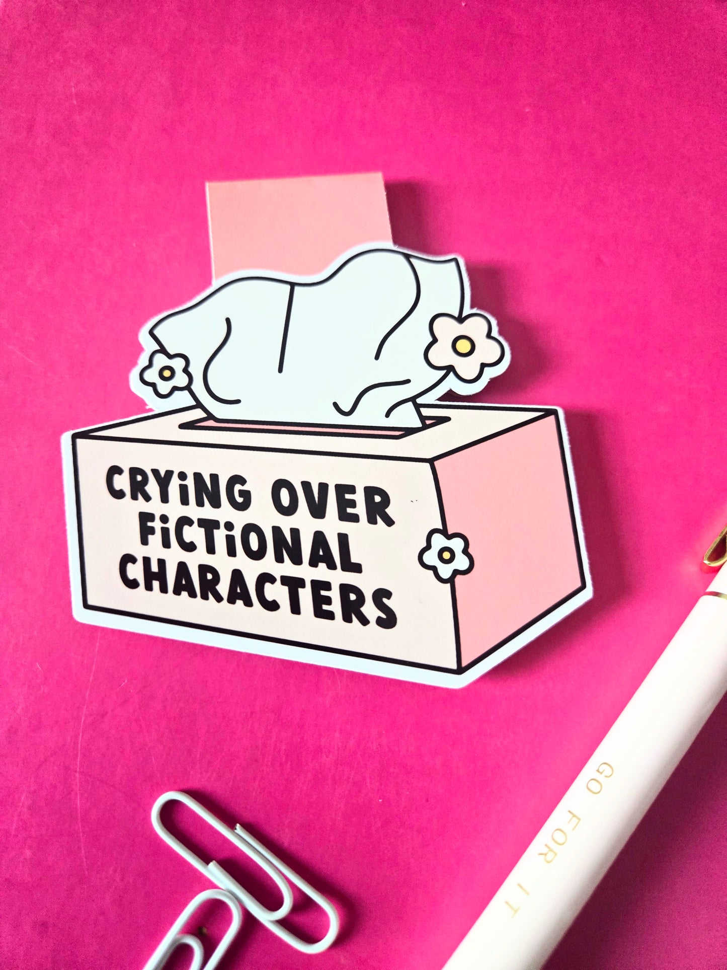 Crying Over Fictional Characters Magnetic Bookmark