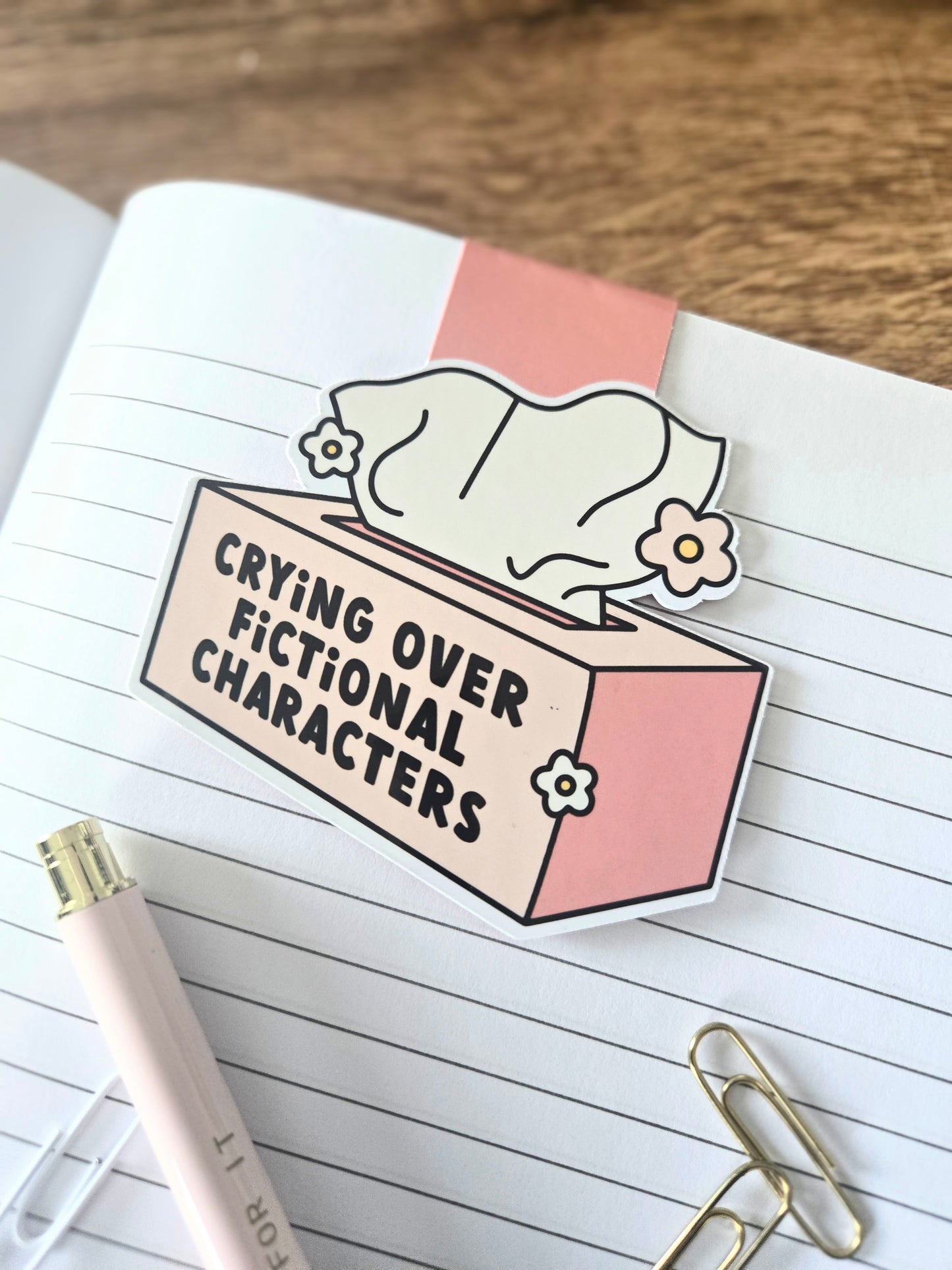 Crying Over Fictional Characters Magnetic Bookmark