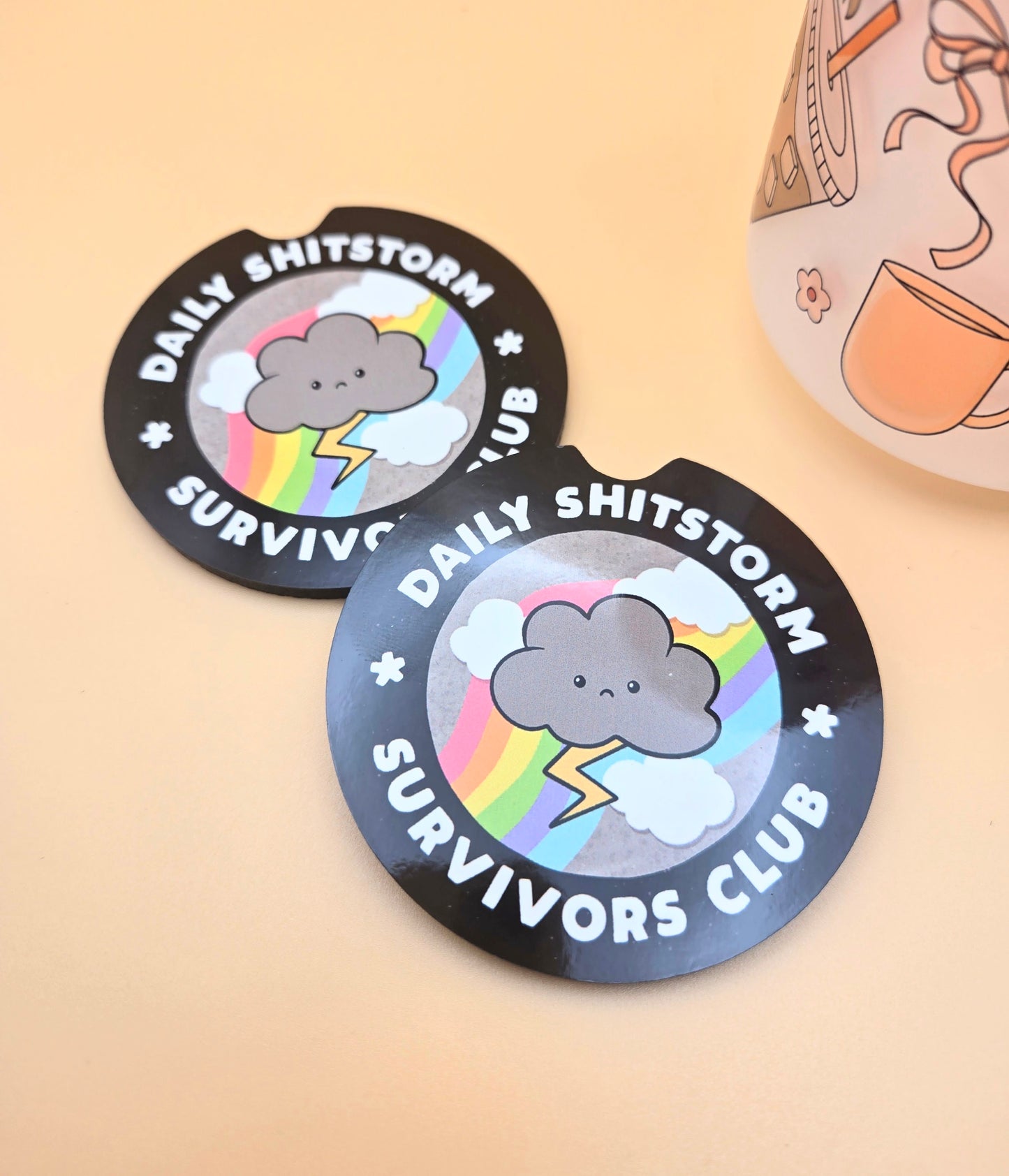 Daily Sh*tstorm Survivor Car Coasters