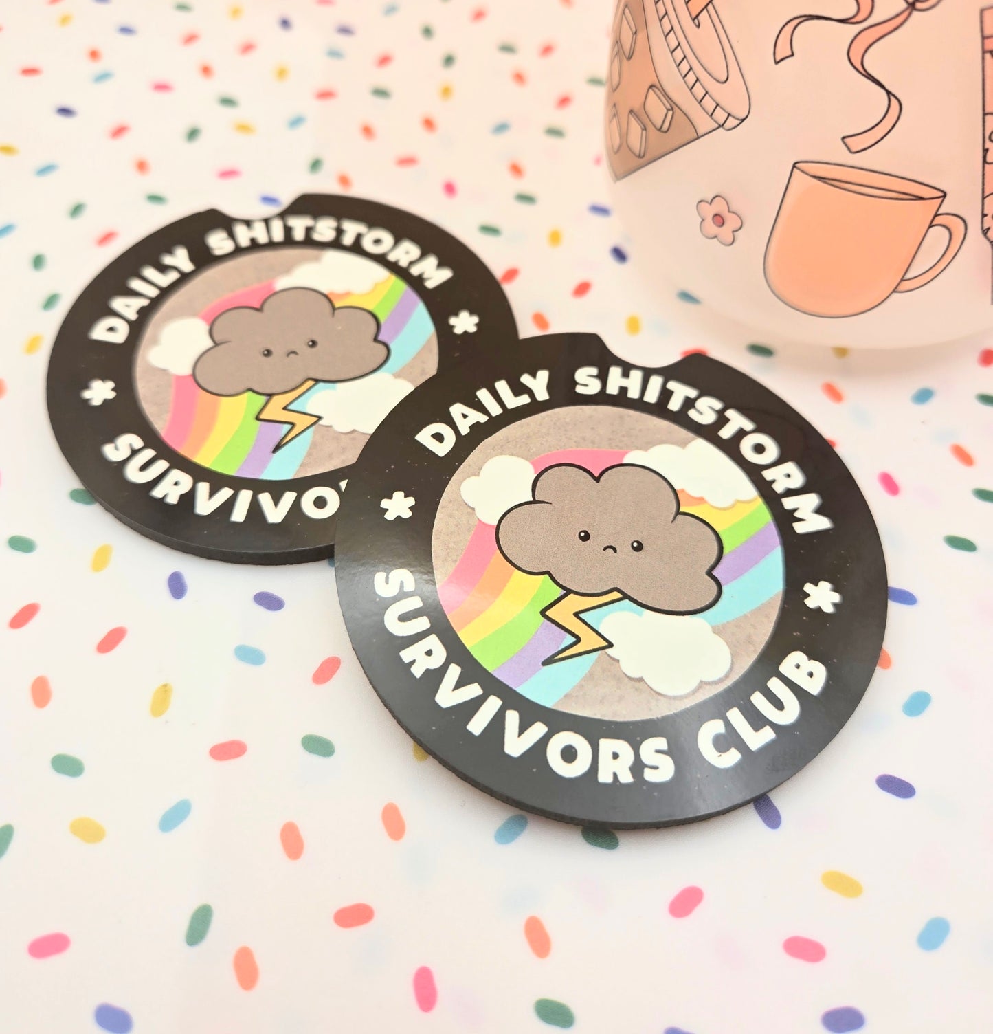 Daily Sh*tstorm Survivor Car Coasters