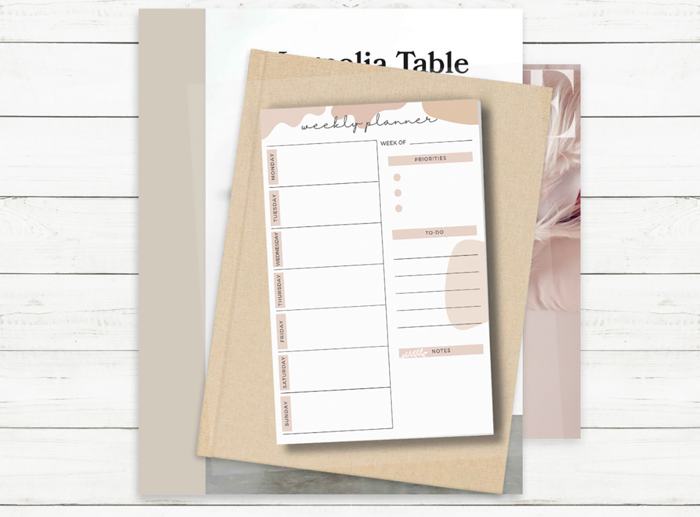 Abstract Weekly Planner Notepad WS