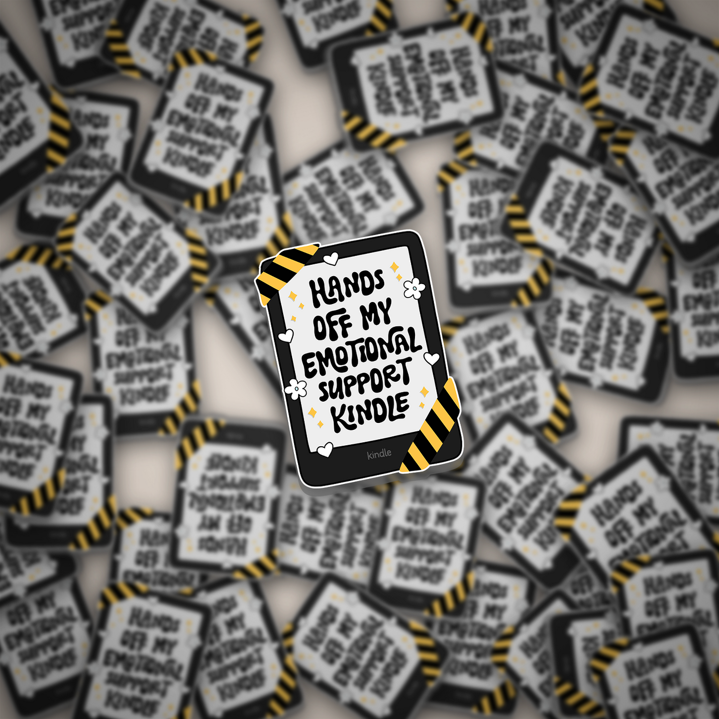 Emotional Support Kindle Sticker