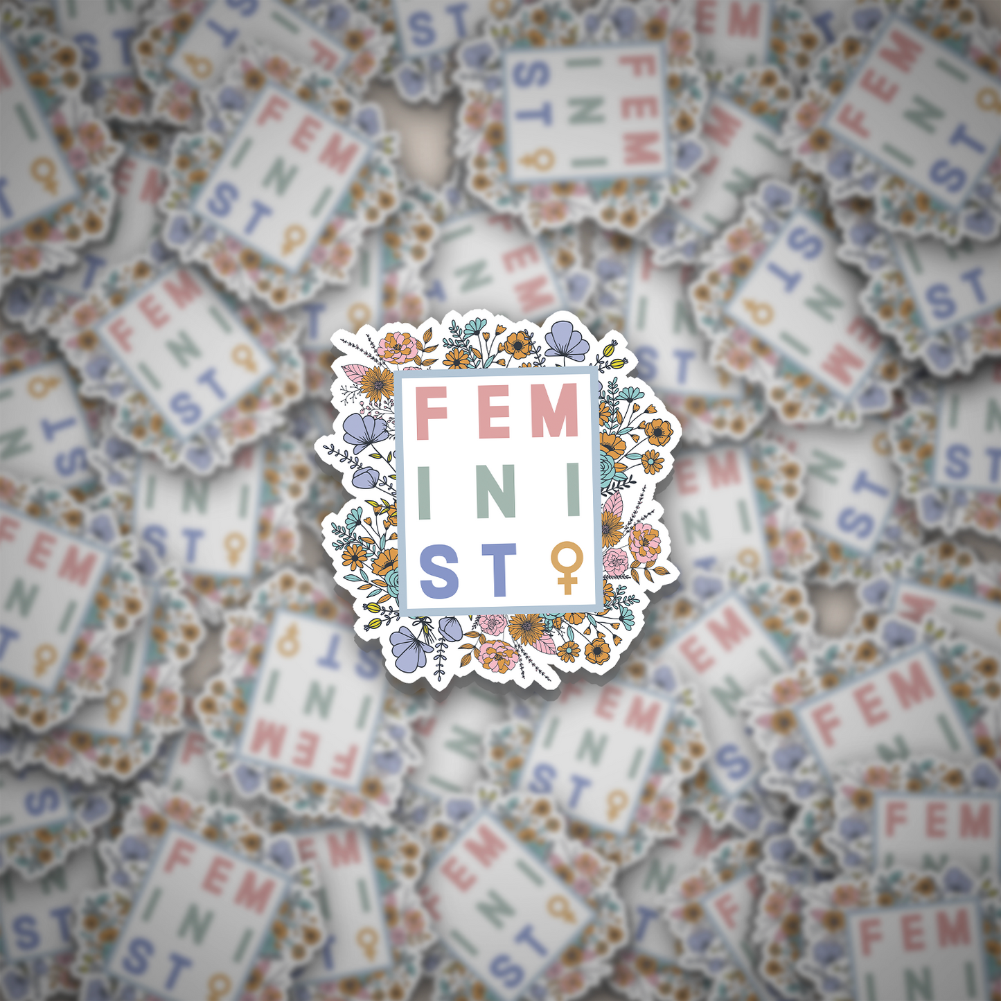 Feminist Flower Sticker