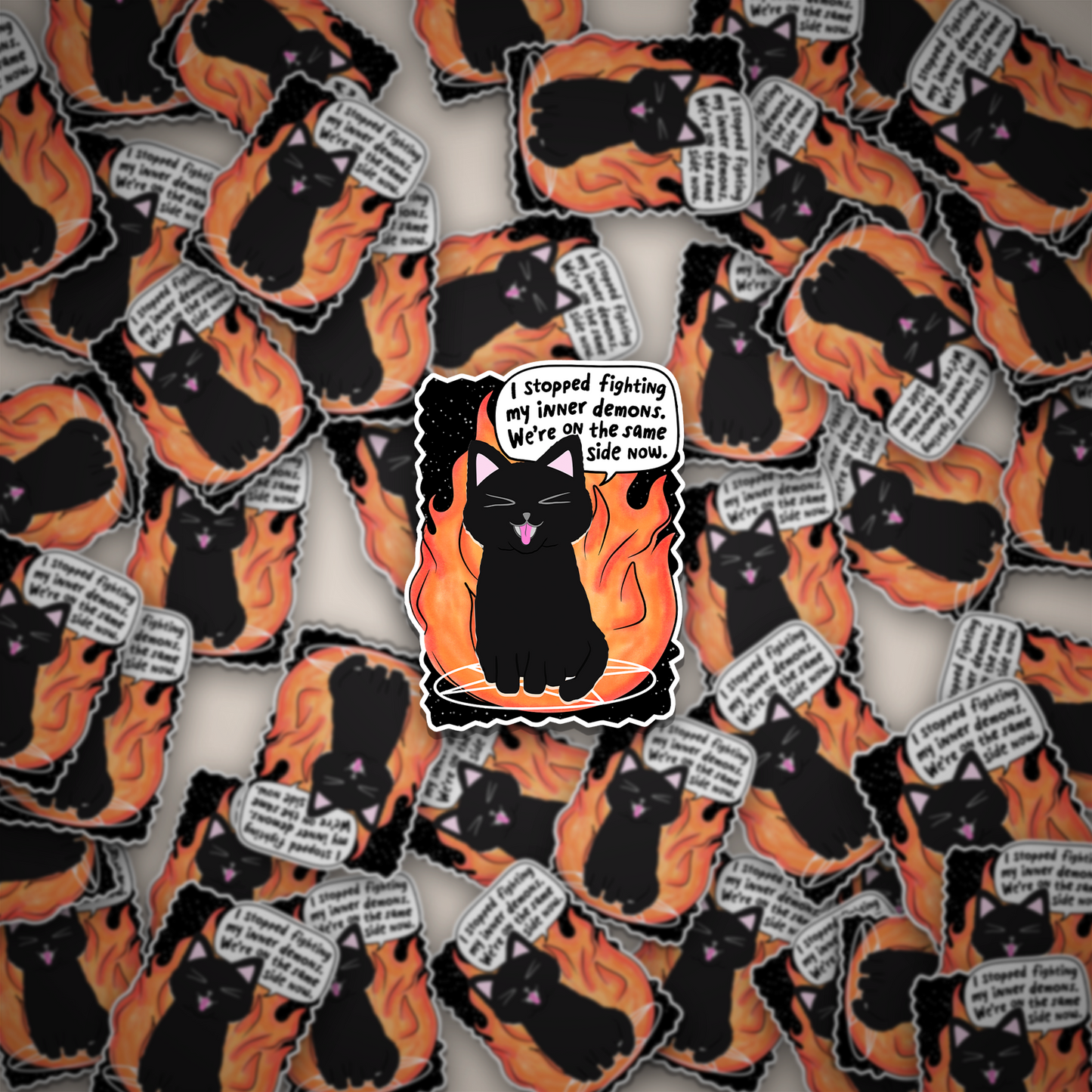 Stopped Fighting Demons Sticker