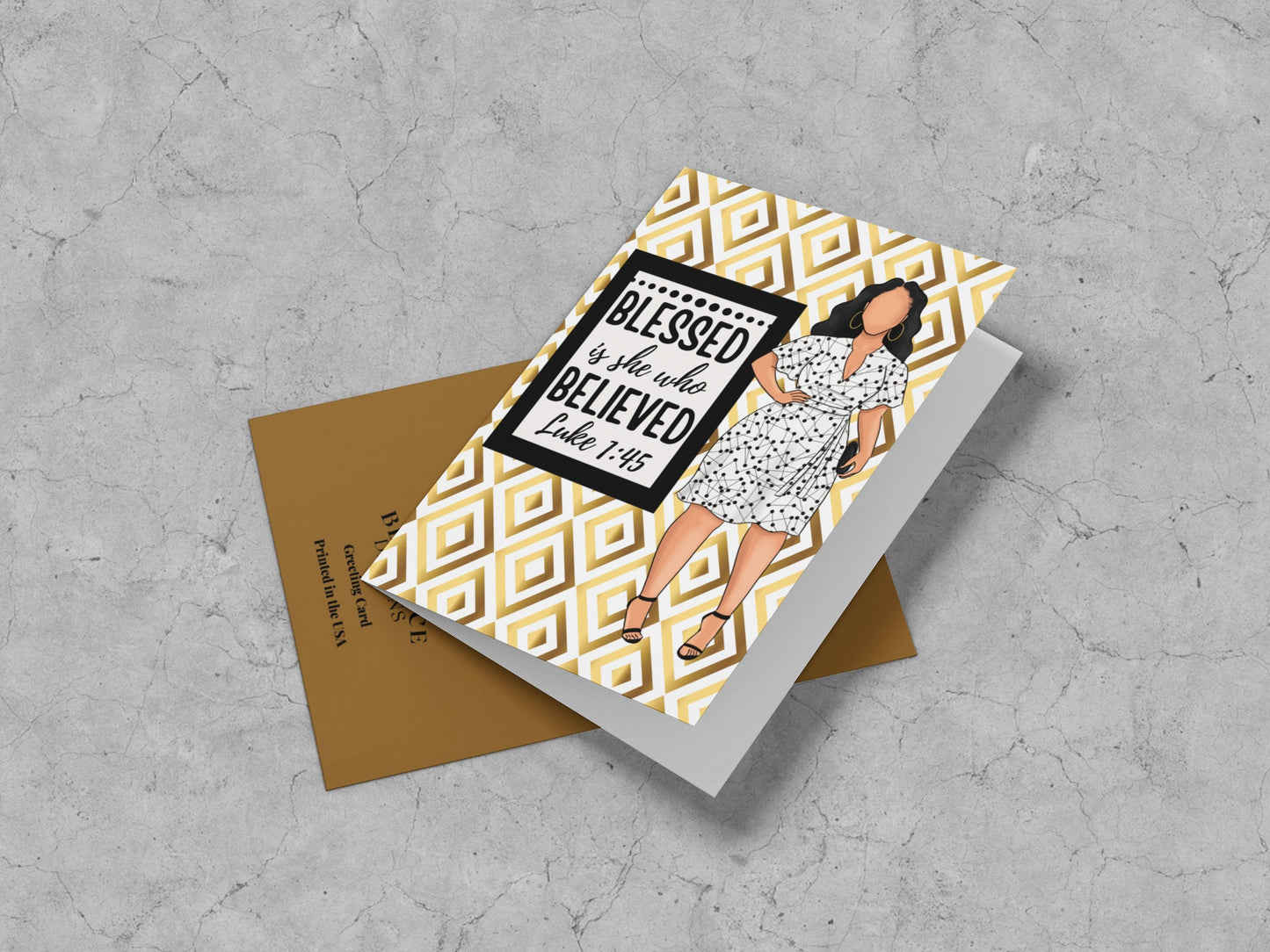Blessed Is She Greeting Card WS