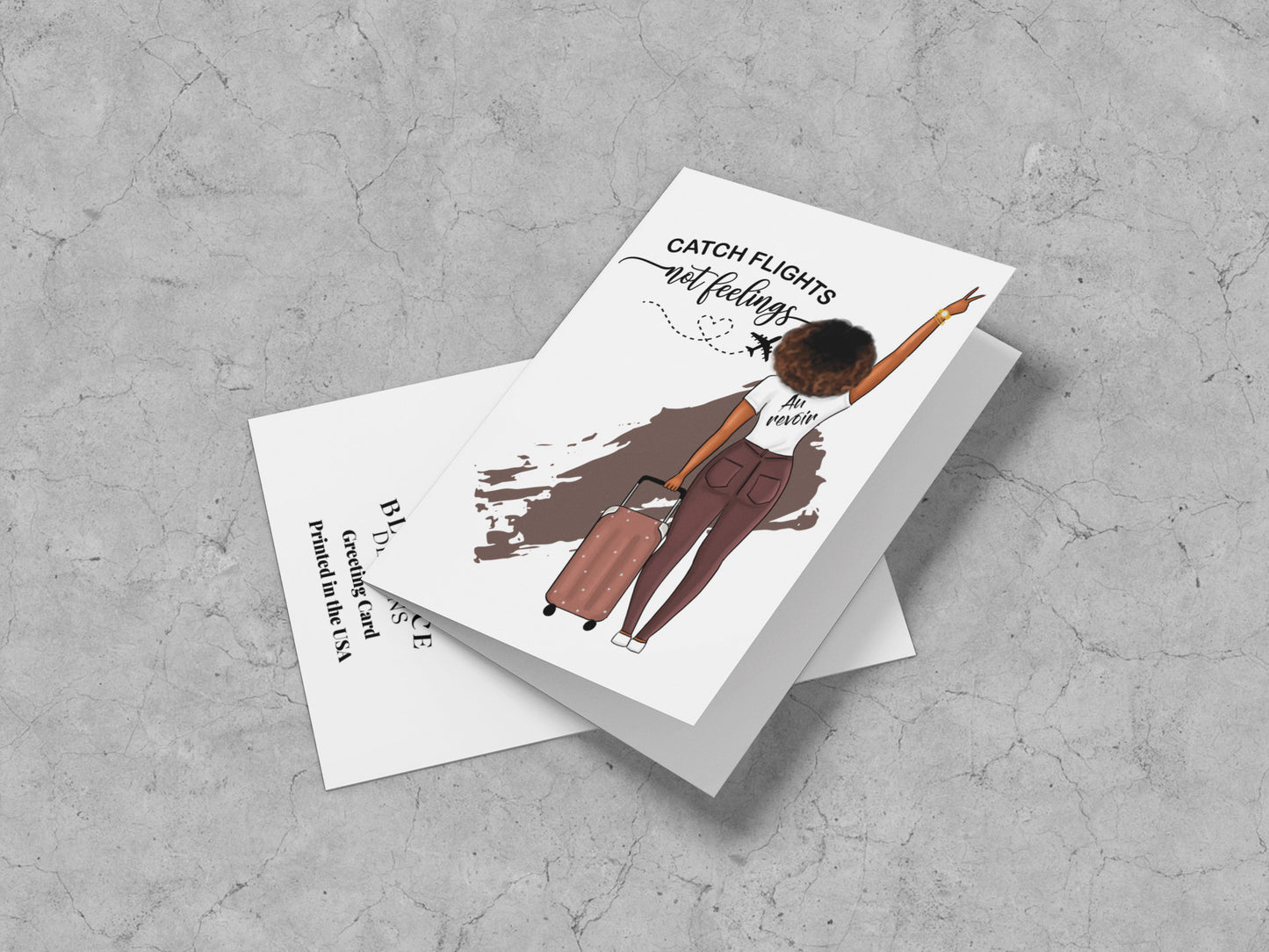 Catch Flights Not Feelings Greeting Card WS