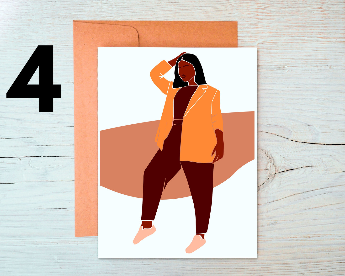 Melanated Style Greeting Card Set of Six WS
