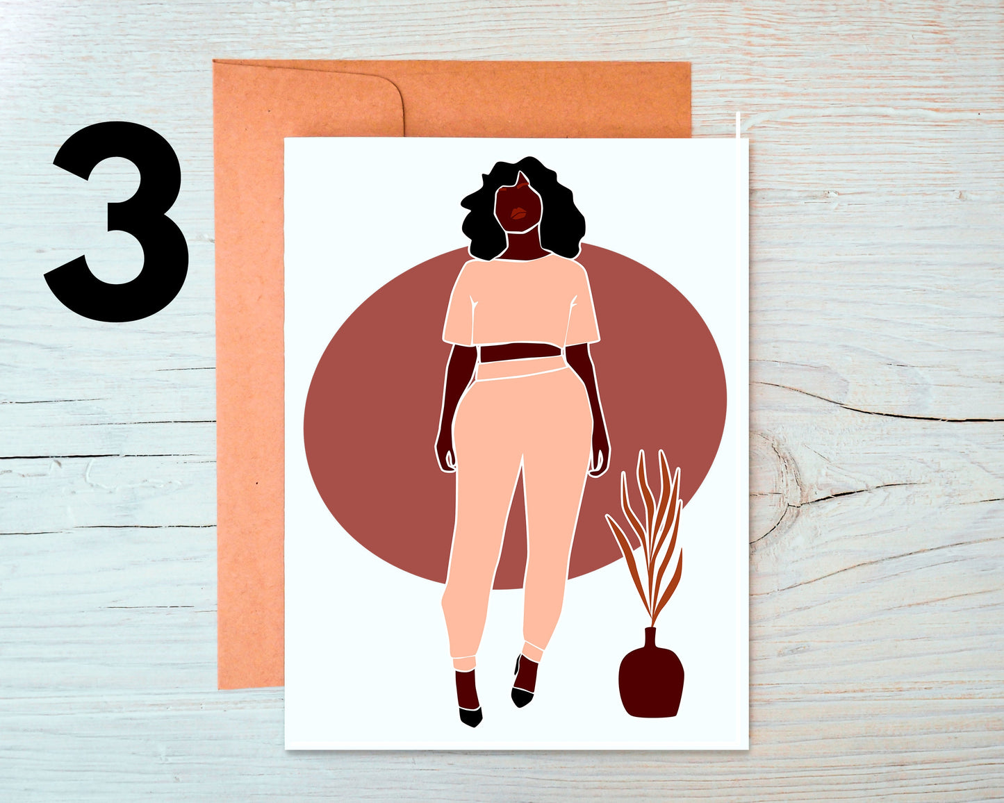 Melanated Style Greeting Card Set of Six WS