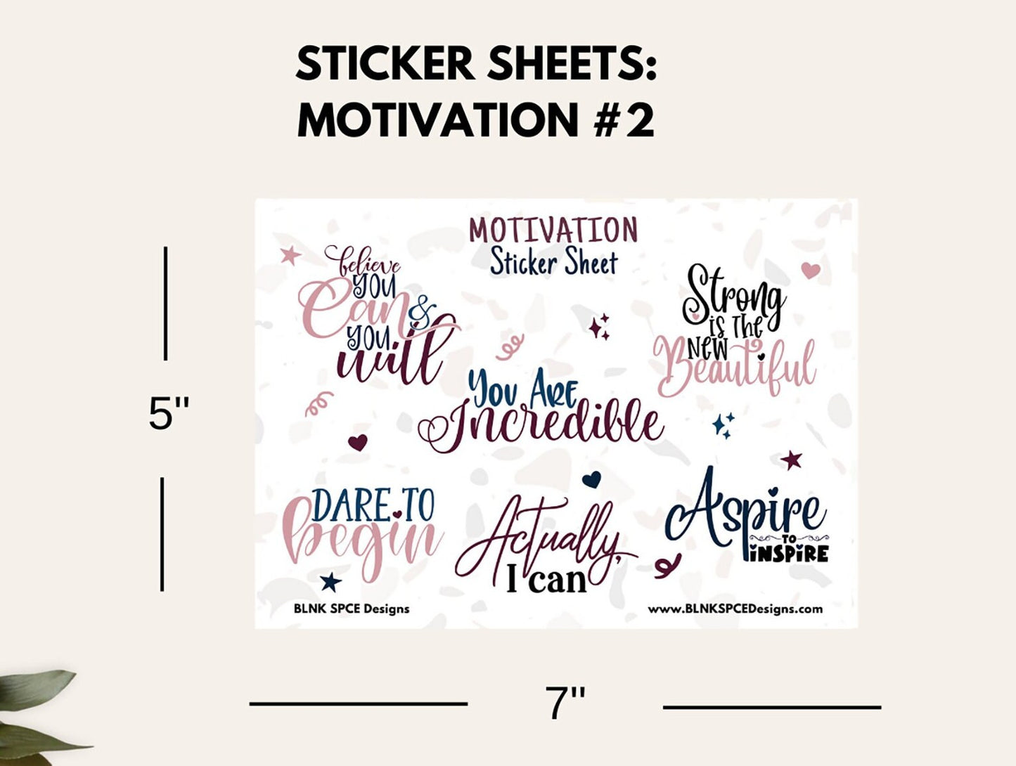 Motivation Sticker Sheets