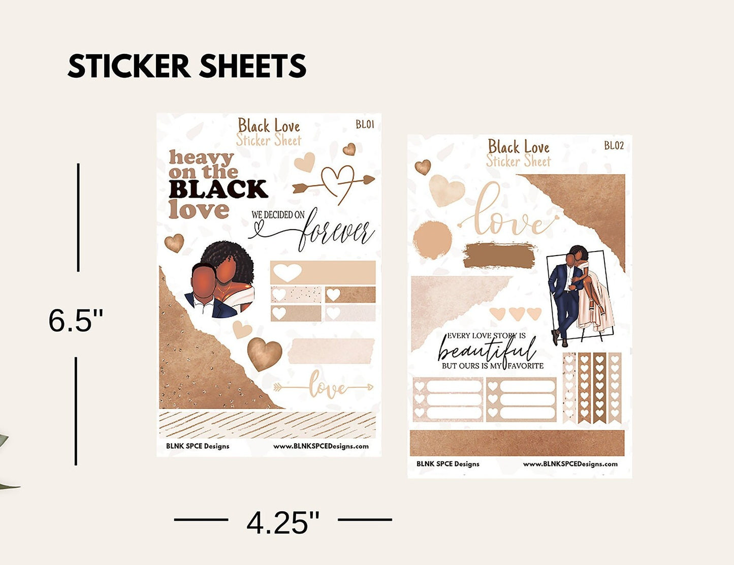 Black Love Sticker Sheets