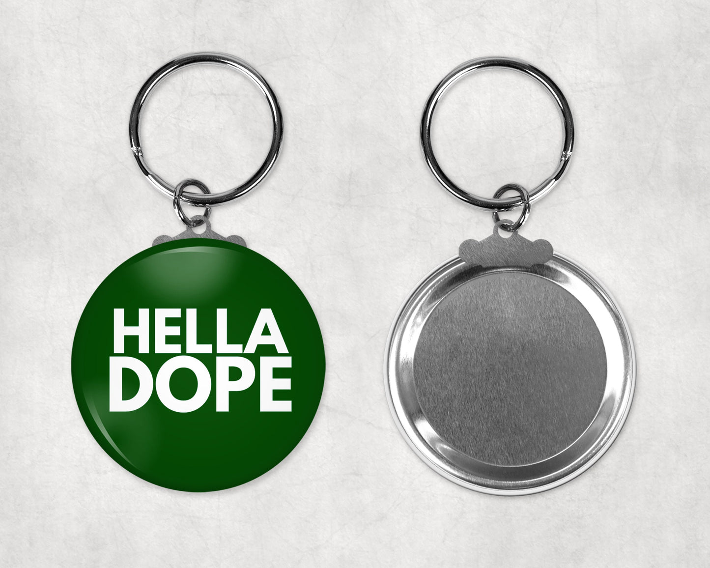 Hella Dope Button Key Chain