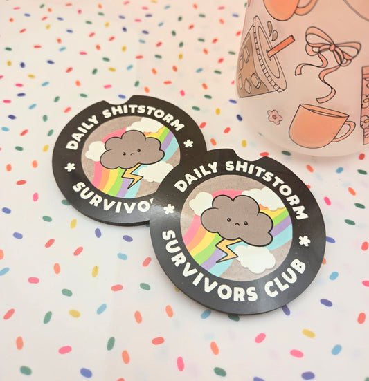 Daily Sh*tstorm Survivor Car Coasters