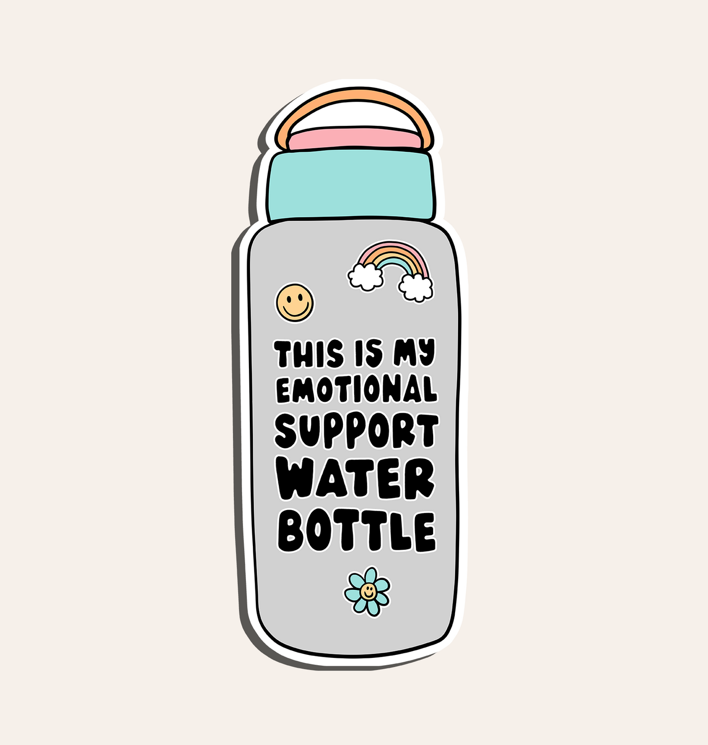 Emotional Support Water Bottle Sticker