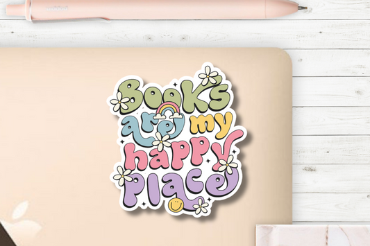 Books Are My Happy Place Sticker