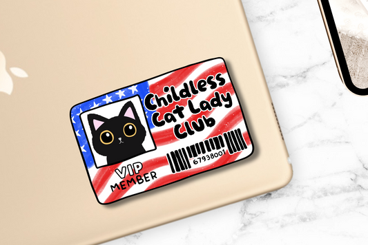 Childless Cat Lady Club Sticker