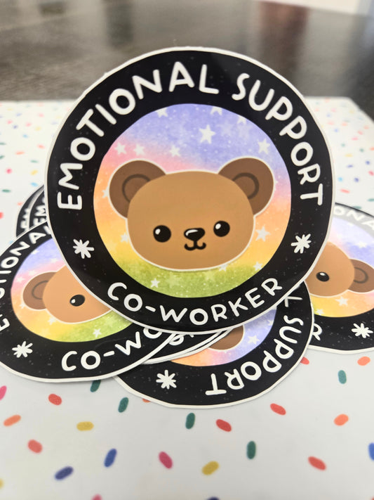Emotional Support Coworker Sticker