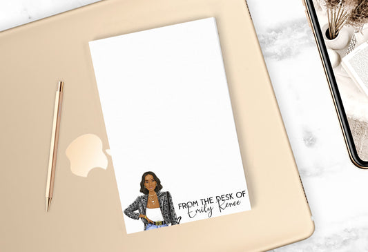 Chic From The Desk Of Personalized Notepad